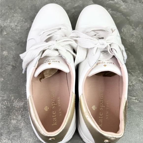 Kate Spade NY lift leather sneakers white size 9.5 - Picture 4 of 7